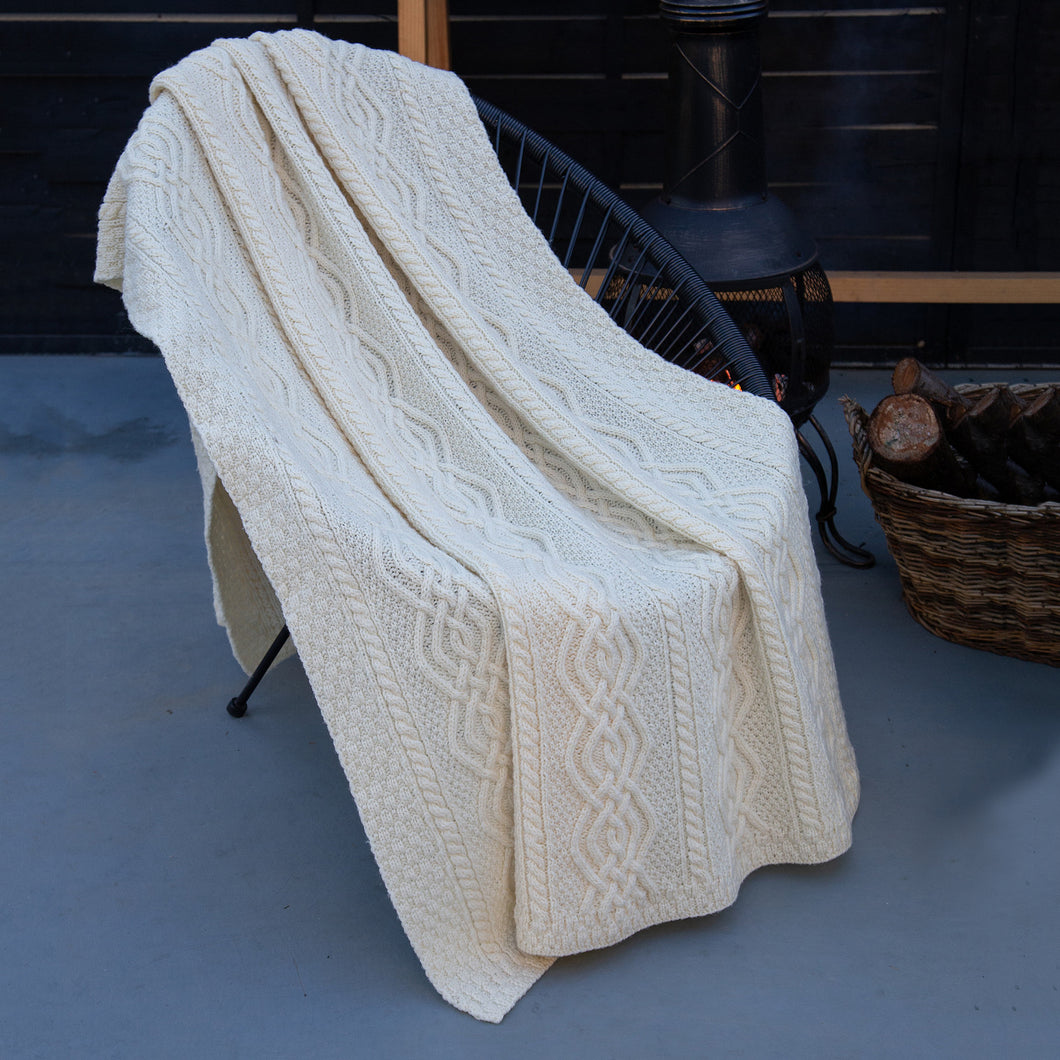 SAOL Irish Two Tone Blanket MT100 TaraIrishClothing.com
