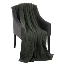 Load image into Gallery viewer, SAOL Irish Wool Blanket Charcoal MT100 TaraIrishClothing.com
