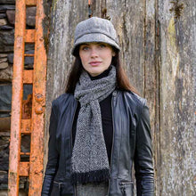 Load image into Gallery viewer, Irish Tweed Grey Herringbone Flapper Hat
