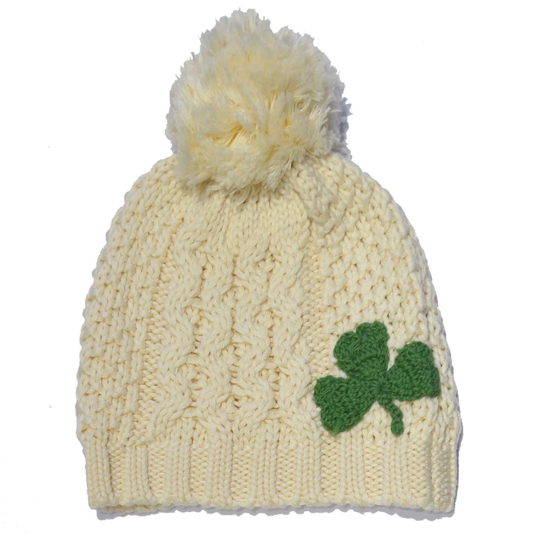 Aran hand knit Hat with pom pom from Ireland Men main image 3