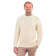 Load image into Gallery viewer, SAOL Charcoal Thick Hand Knit Irish Aran Sweater SA823 TaraIrishClothing.com
