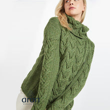 Load image into Gallery viewer, SuperSoft Merino Irish Cowl Neck Sweater
