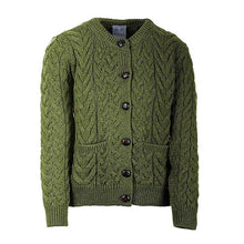 Load image into Gallery viewer, Carraig Donn Ladies Merino Lumber Jacket Green Front TaraIrishClothing.com
