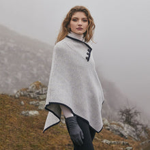 Load image into Gallery viewer, AWL318 Ladies Herringbone Irish Poncho Grey Tara Irish Clothing
