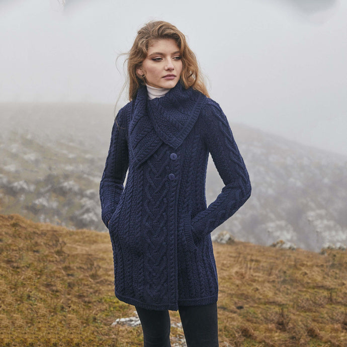 Ladies Merino Wool A-Line Cardigan Tara ML120